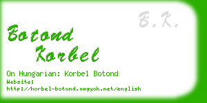 botond korbel business card